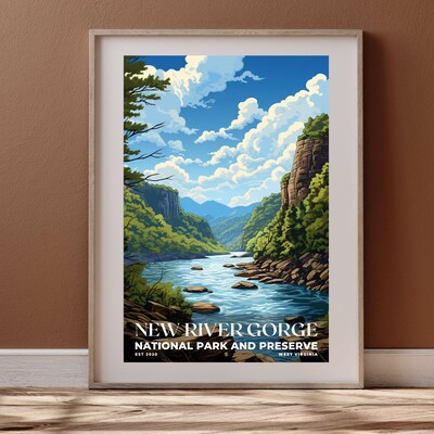 New River Gorge National Park and Preserve Poster, Travel Art, Office Poster, Home Decor | S7 - image4